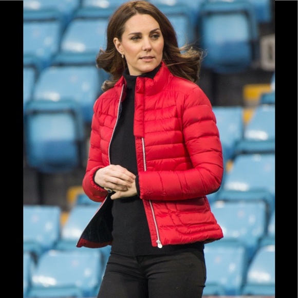 Red Puffer Jacket Aso Kate Middleton 